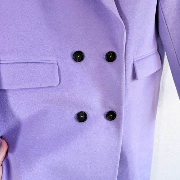NWT Apparis Aaron Amethyst Purple Tailored Long Double Breasted Jacket Coat Lg - Picture 4 of 15